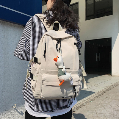 New Schoolbag Korean Harajuku Ulzzang High School Backpack Female Middle School Student Large Capacity Junior High School Backpack Ins