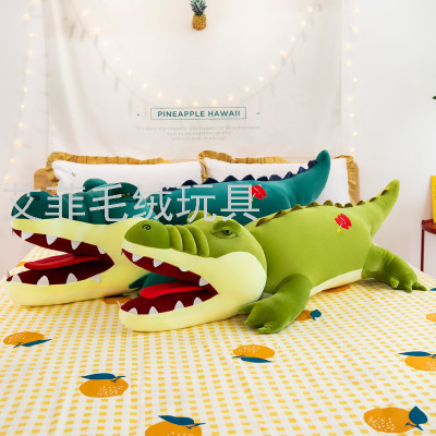 Creative Software Crocodile Pillow Open Mouth Big Teeth Stuffed Crocodile Gift Doll for Children Plush Toy