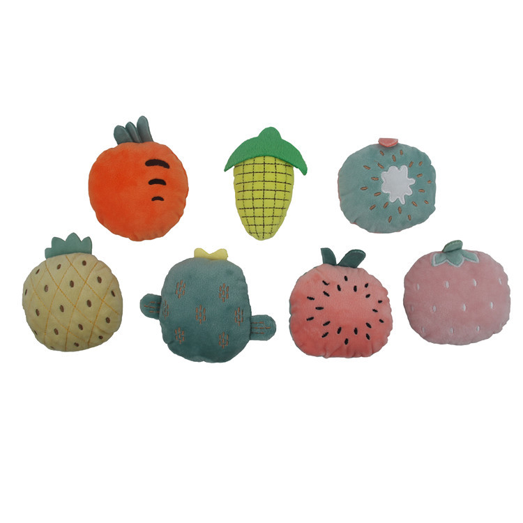 毛绒猫玩具内含猫薄荷 可爱水果绒玩具耐咬陪睡宠物用品工厂现货