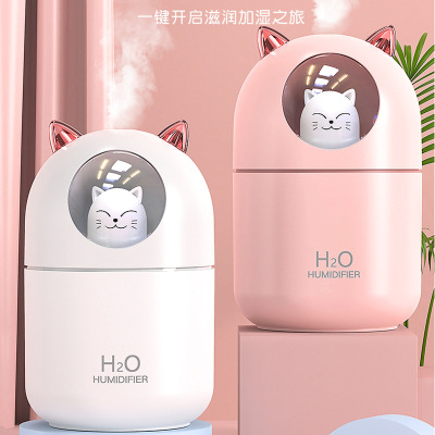 New Cute Pet Humidifier USB Home Car Mini Hydrating Small Cross-Border Colorful Aromatherapy Diffuser Factory Direct Supply