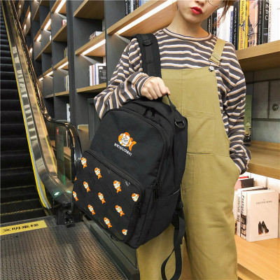 Factory Direct Printing College Style Middle School Student Schoolbag 2019 New Female Backpack Korean Style Ins Simple Backpack