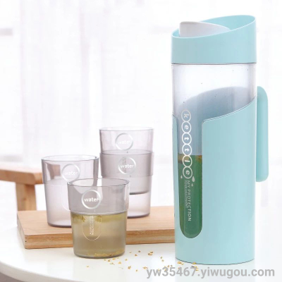 S42-7726 Filter Cold Water Bottle with Cup Set Large Capacity Juice Pot Household Sealing Tape Strainer Cold Water