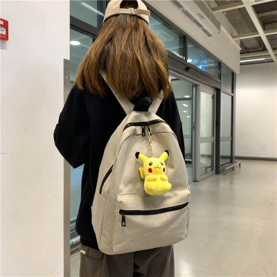 Korean Style Elementary and Middle School Student Schoolbags Women's Cute and Lightweight Large Capacity Waterproof Travel Backpack Cute Pendant Backpack Women's