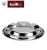 Stainless Steel round Hand-Shaped Brush Six Grid Fast Food Plate Student Cafeteria Restaurant Fast Food Plate