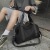 Simple Travel Bag Large Capacity Travel Bag Portable Solid Color Foldable Luggage Bag Men's Soft Carry Handle Leisure Gym Bag