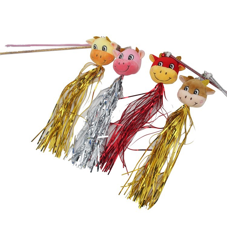 新款牛年大吉猫玩具雨丝中国风逗猫棒猫猫用品厂家直销10月新款