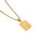 Fashion 18K Square Stainless Steel Letter Necklace Women's Gold Titanium Steel Letter Pendant Ornaments