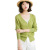 Xiuye 2021 Summer New Thin Air-Conditioner Sunscreen Shirt Women's Korean-Style Stylish Thin Long Sleeve V-neck Ice Silk Sweater
