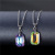 Fashion Color Square Stainless Steel Necklace