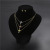 Three-Layer Cross Stainless Steel Necklace and Earrings Suit Three-Color Clavicle Chain Set Chain