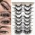 3D Artificial Mink Hair 25mm8 Pairs Fluffy Super Long Handmade Eyelash Reusable Makeup Tools