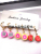Europe and America Cross Border Bohemian Style Polymer Clay Earrings Mixed Color Polymer Clay Stainless Steel Big Hoop E