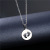 Stainless Steel round Footprints Necklace European and American Fashion Foot Shape Clavicle Necklace Cross-Border Sold Jewelry Pendant Wholesale