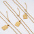 Fashion 18K Square Stainless Steel Letter Necklace Women's Gold Titanium Steel Letter Pendant Ornaments