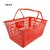 Supermarket basket Double - pole shopping basket Plastic shopping basket with pulleys