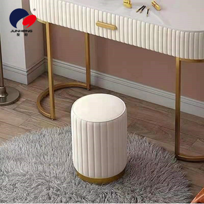 Nordic Dressing Table Stool Sofa Light Luxury Makeup Stool Home Shoe Changing Stool Fashion Living Room Internet Celebrity Fabric Small round Stool