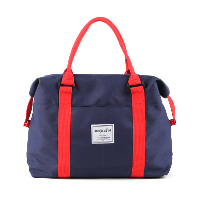 Factory Direct Sales Custom Logo Folding Travel Bag Women's Simple Luggage Bag Student Korean Handbag Portable Luggage