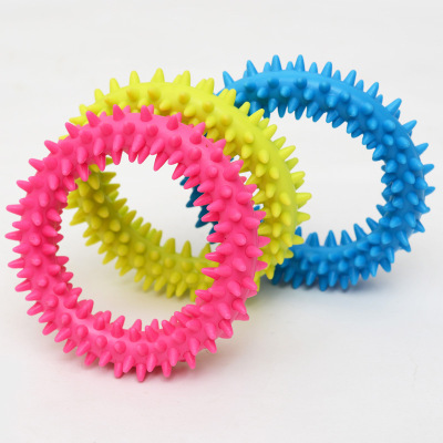 TPR Rubber Piercing Ring Circle Pet Toy Dogs and Cats High Quality Molar Foreign Trade Wholesale Dogs and Cats Toy
