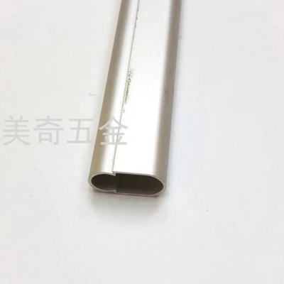 Thick Wardrobe Aluminum Alloy Rack Rod Hollow Oval Flat Tube Support Coarse Grain Clothes-Hanging Tube Clothes Pole of Closet Aluminum