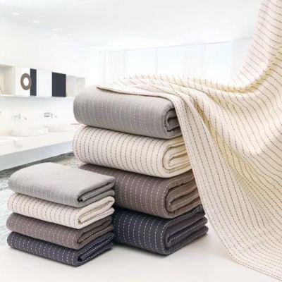Factory Direct Sales Qingchen Towel Super Soft Water Absorbent Wipe Face Home Fashion Classic Adult High-End 100% Cotton Bath Towel