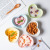 Household Irregular Ceramic Sauce Plate Online Sensation Heart Breakfast Bowl Colored Glaze Salad Bowl Seasoning Dish Vinegar Dish Bowl Foreign Trade