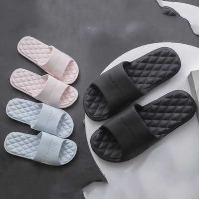New Couple Indoor Slippers Summer Hotel Anti-Skid Bath Plastic Bathroom Slippers Home Soft Bottom Sandals