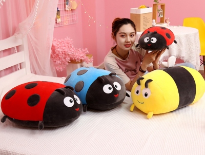 Down Cotton Bee Ladybug Pillow Cute Soft Plush Toy Doll LADYBIRD Gift for Kids