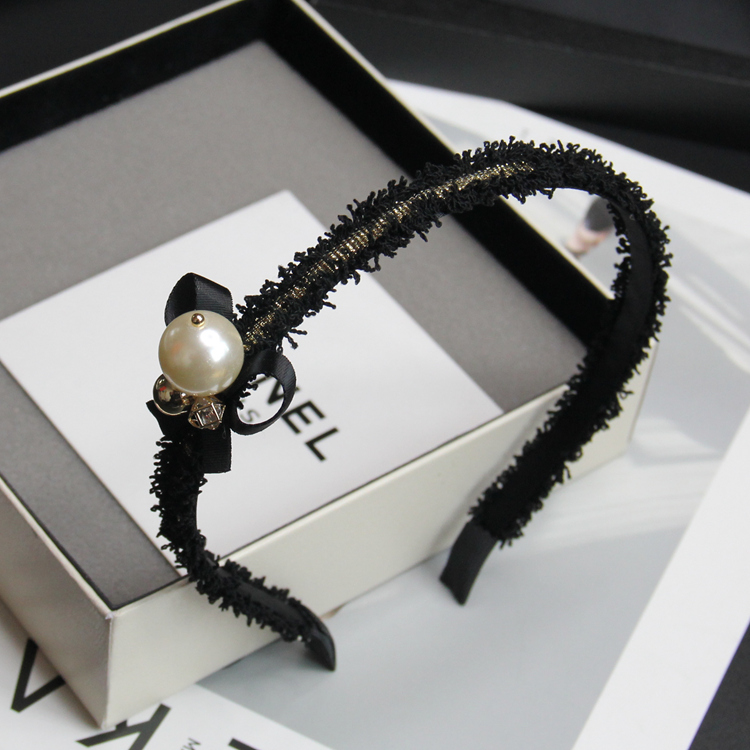 小香风发箍细边韩国发卡细款压发头箍女复古毛边优雅名媛气质外带