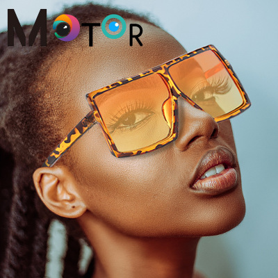 Cross-Border 2021 New European and American Ins Large Frame Fashion Sunglasses Retro Square Frame Metal Hinge Foreign Trade Sunglasses for Women