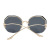 2021 Cross-Border Marine Sunglasses Women's Diamond Rimmed Lens Polygon Metal Rimless Sunglasses Men's