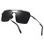 Men's HD Polarized Sunglasses Driving Fishing Glasses Fashion Square Frame Double Beam Color Film Metal Sunglasses