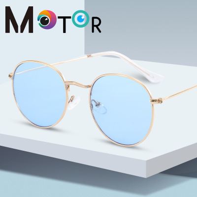 2021 European and American round Frame Sunglasses Personalized Male and Female Drivers Driving Sunglasses Cross-Border Factory Supply 3447