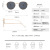 2021 European and American round Frame Sunglasses Personalized Male and Female Drivers Driving Sunglasses Cross-Border Factory Supply 3447