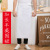 Plus-Sized Large 90cm Half Lengthened Canvas Half-Length Apron Dining Waiter Chef Khaki Work Apron