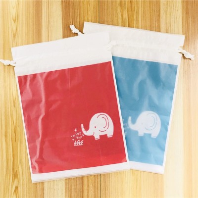 customized logo washing double frosted drawstring bag for cl