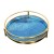 Nordic European Entry Lux Metal Blue Agate Stone Grain round Tray Cosmetics Storage Tray Coffee Table Jewelry Display