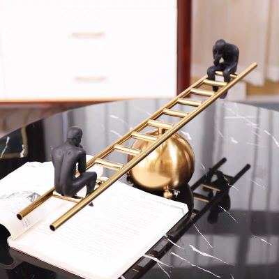 American Light Luxury Thinker Seesaw Home Decorations and Accessories Hallway Living Room Office Decorations Factory Direct Sales