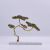 New Chinese Zen Brass Welcome Pine Decoration Modern Minimalist Marble Hallway Study Sample Room Soft Decoration Decoration