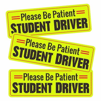 Student Driver Foreign Trade Reflective Magnetic Paste Custom Magnetic Car Body Sticker Free Layout Sample