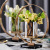 European-Style Modern Metal Flower Glass Vase Floral Guest Restaurant Desktop Soft Decoration Villa Showroom Ornaments