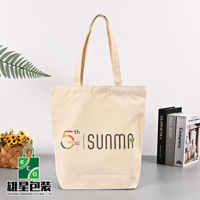 Fashion Portable Canvas Bag Customized Activity Promotion Shopping Cotton Bag Blank Advertising Printed Canvas Bag Customization