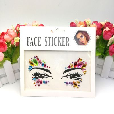 Acrylic Diamond Face Pasters Holiday Decoration Face Pasters Personalized Stage Makeup Stickers Masquerade Acrylic Diamond Diamond Sticker