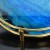 Nordic European Entry Lux Metal Blue Agate Stone Grain round Tray Cosmetics Storage Tray Coffee Table Jewelry Display