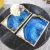 Nordic Light Luxury Blue Agate Pattern Copper Storage Tray Home Model Room Living Room Coffee Table Dining Table Storage Ornaments