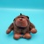 New PU Leather Diamond Gorilla Plush Key Chain Children's Backpack Small Pendant Prize Claw Doll Toy Doll Wholesale