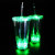 New LED Luminous Cup with Straw Bar Atmosphere Supplies Flash Cup 500ml Double-Layer Drink Straw Luminous Cup