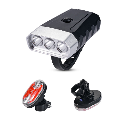 Amazon Bicycle Light Night Riding Power Torch Mountain Bike Outdoor Cycling Fixture Headlight and Rear Light Set