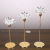 New Modern Minimalist Metal Candle Holder Crystal Lotus Table Decoration Set Creative Romantic Dining Room/Living Room Furnishings