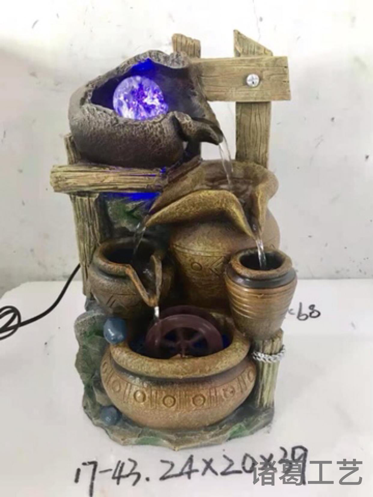 假山流水小盆景喷泉摆件台式摆饰庭院装饰景观布置