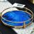 Nordic European Entry Lux Metal Blue Agate Stone Grain round Tray Cosmetics Storage Tray Coffee Table Jewelry Display